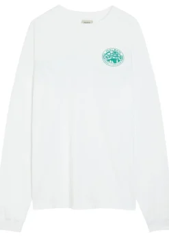 Horizon printed long-sleeve cotton T-shirt