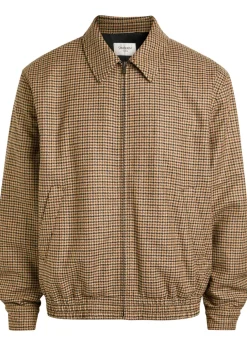 Houndstooth-jacquard woven jacket