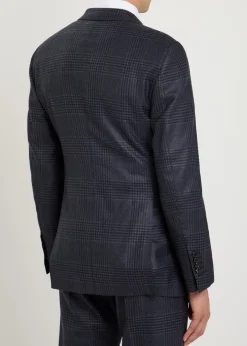 Houndstooth wool blazer