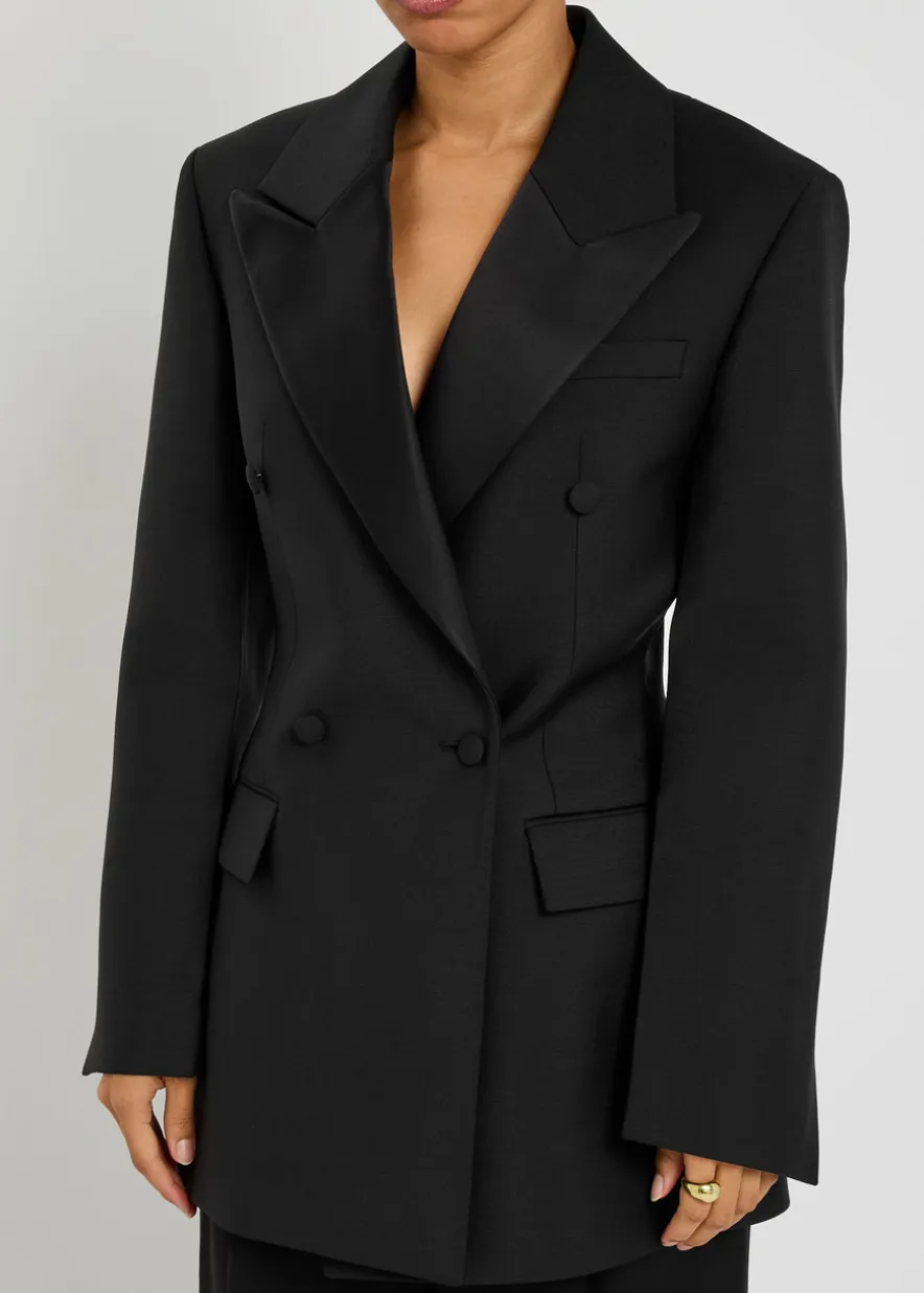 Hourglass wool and mohair-blend blazer