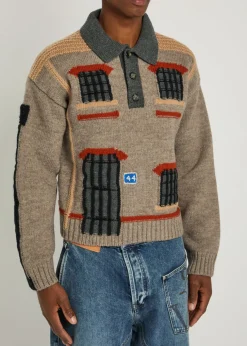 House wool polo jumper
