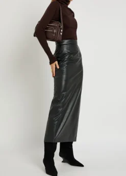 Huguette leather maxi skirt
