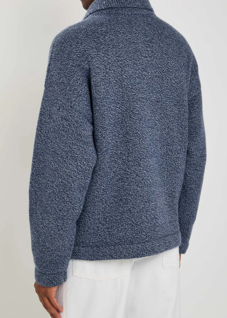 Hunter zip-through cashmere jacket