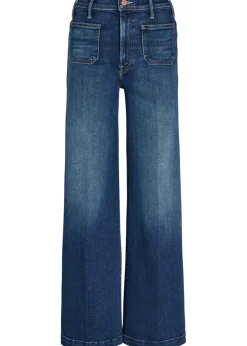 Hustler Roller Skimp patch pockets wide-leg stretch-denim jeans