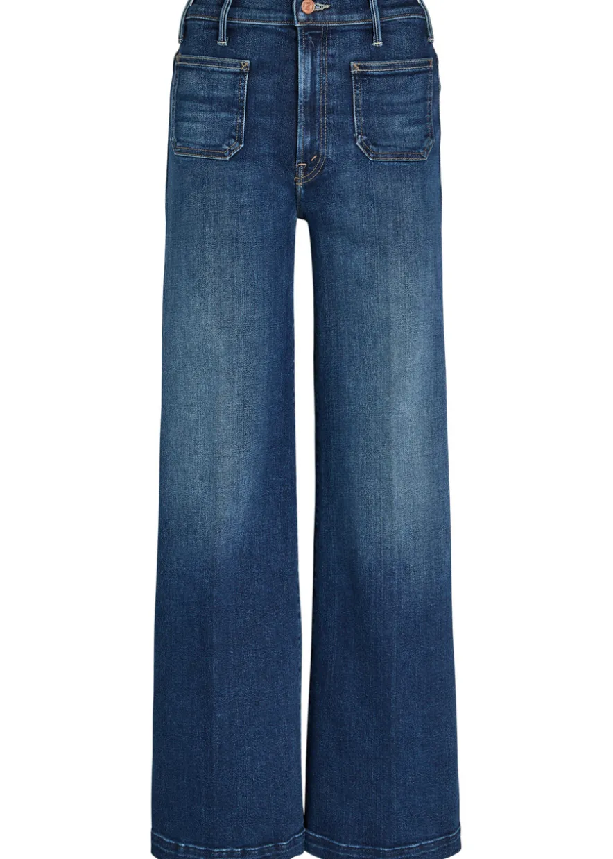 Hustler Roller Skimp patch pockets wide-leg stretch-denim jeans