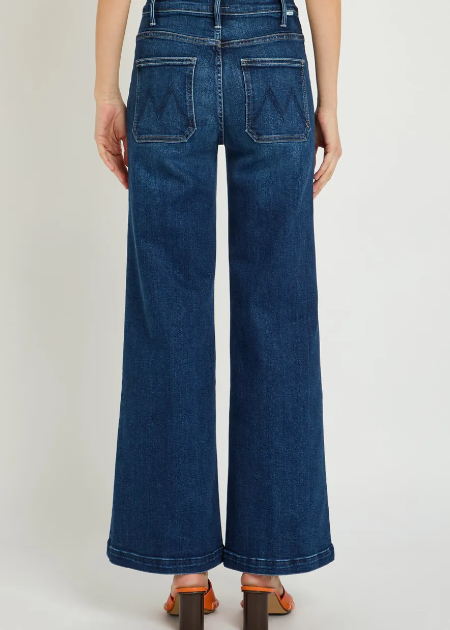 Hustler Roller Skimp patch pockets wide-leg stretch-denim jeans