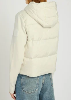 Hybridge hooded shell and wool-blend jacket