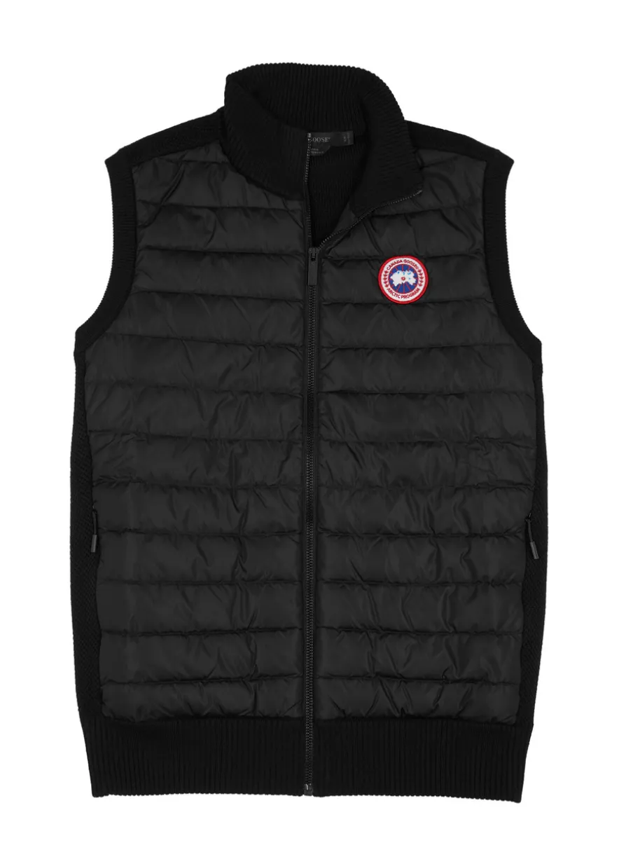 Hybridge Knit quilted shell gilet
