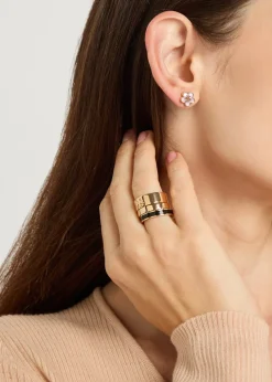 Icon 18kt gold-plated rings - set of three