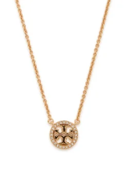 Icon pavé 18kt gold-plated necklace