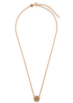 Icon pavé 18kt gold-plated necklace