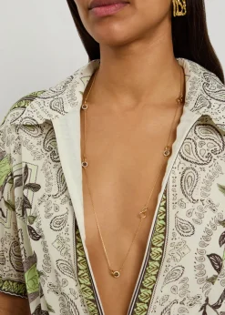 Icon pavé 18kt gold-plated necklace