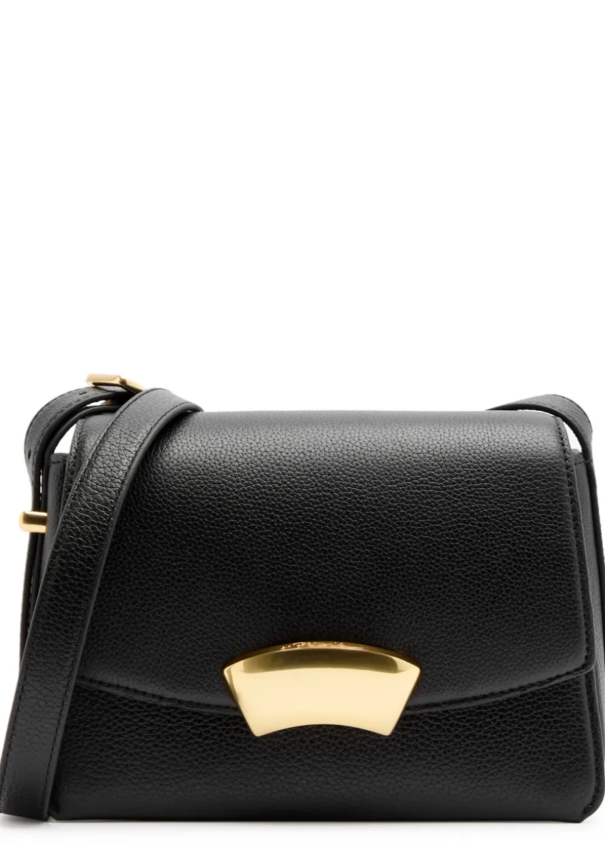 ID pebbled leather shoulder bag