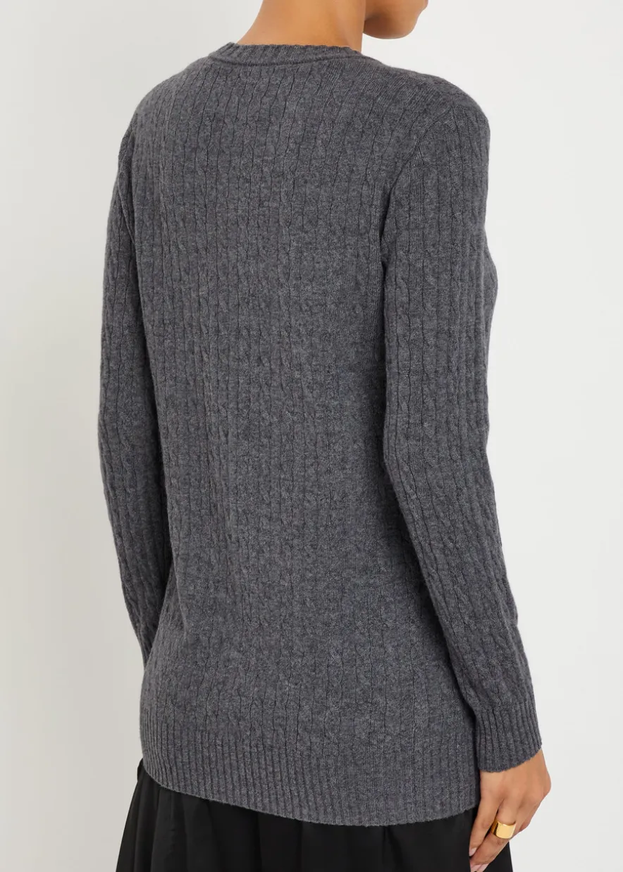 Inda cable-knit cashmere cardigan