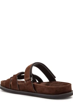 Ines Sport brushed suede sliders