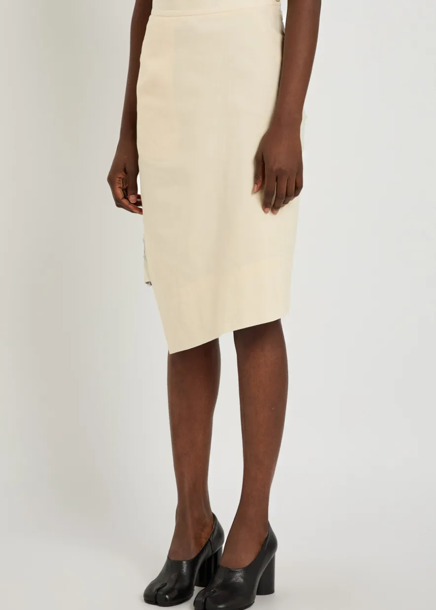 Infinity checked cotton midi skirt