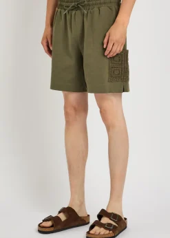 Inigo crochet and jersey shorts