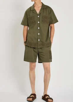 Inigo crochet and jersey shorts