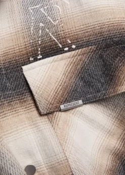 Initial plaid flannel shirt