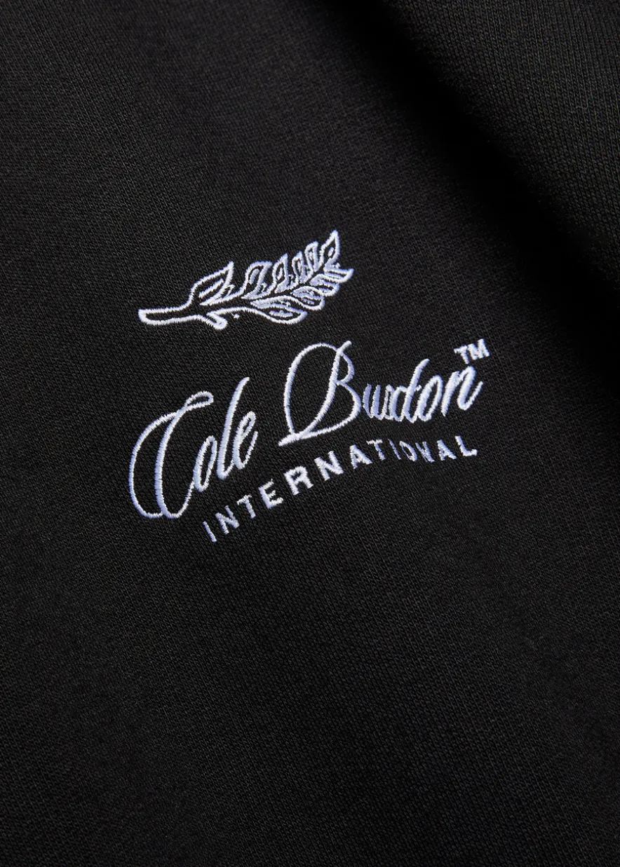 International logo-embroidery cotton sweatshirt