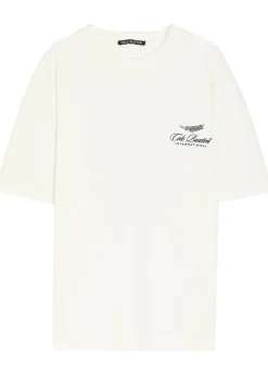 International logo-embroidery cotton T-shirt