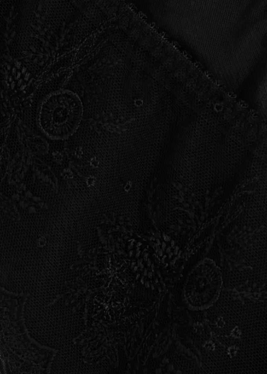 Intrigue embroidered tulle briefs