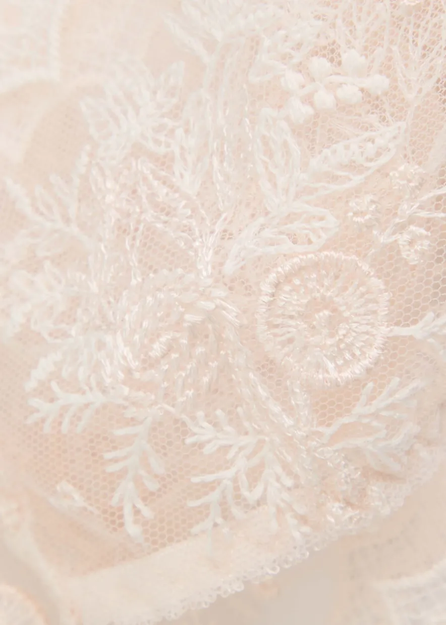 Intrigue Tanga embroidered tulle briefs