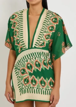 Inundada De Color printed cotton-voile mini dress