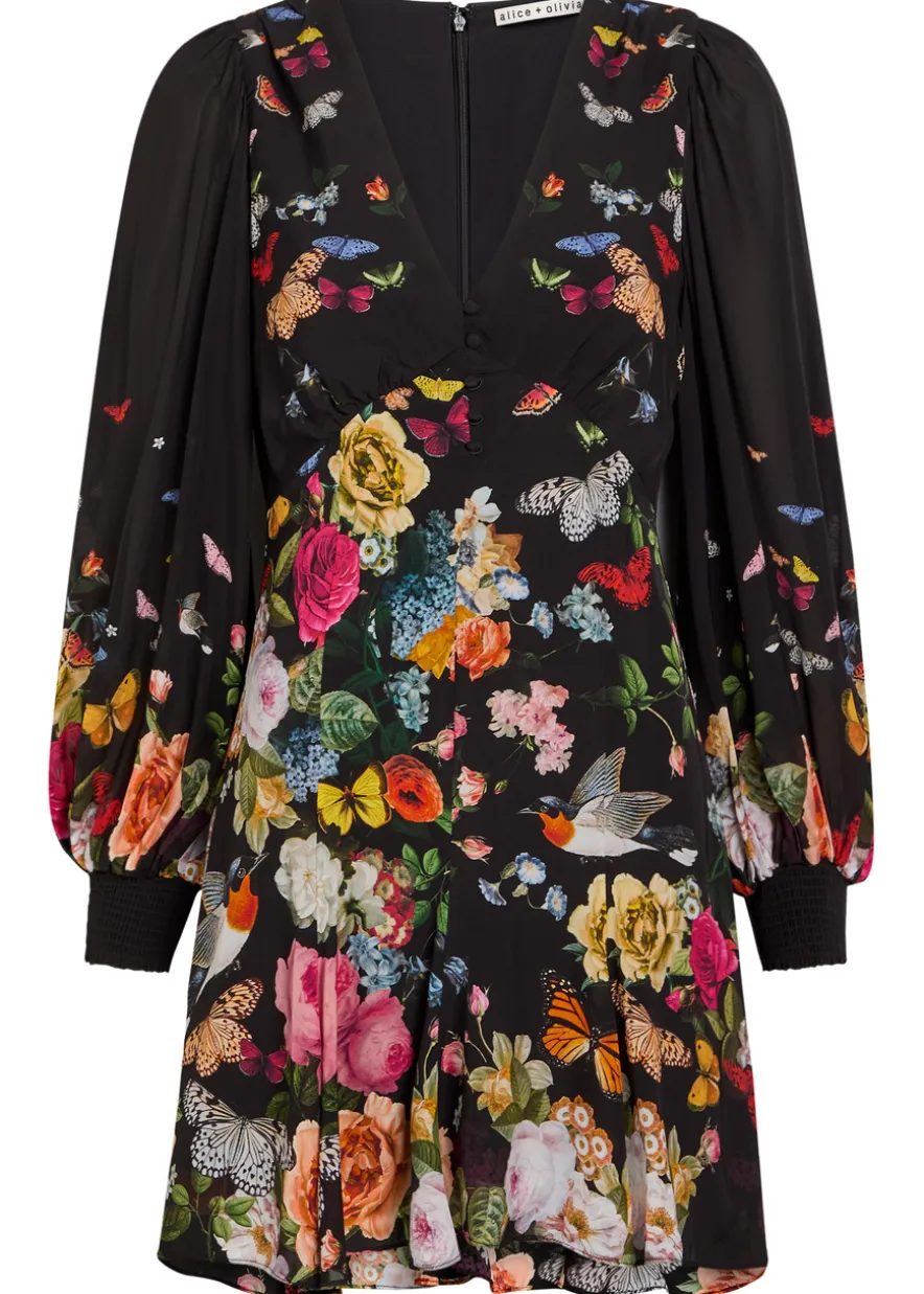 Irene Empire Waist printed woven mini dress