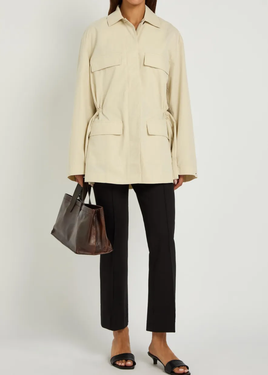 Irina cropped flared-leg trousers