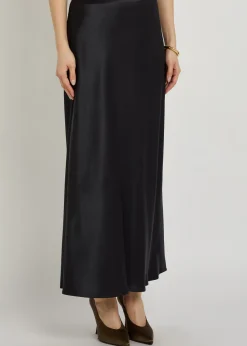 Isaak silk midi slip skirt
