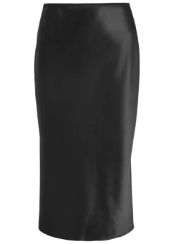 Isaak silk midi slip skirt