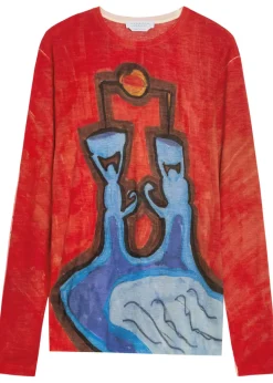 Isaro printed cashmere T-shirt