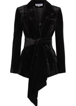 Issel belted velour jacket