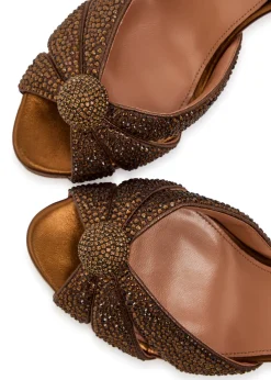 Italian Flirt 75 embellished metallic nappa sandals