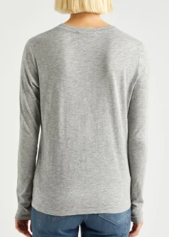 Jacksonville slubbed cotton-blend top
