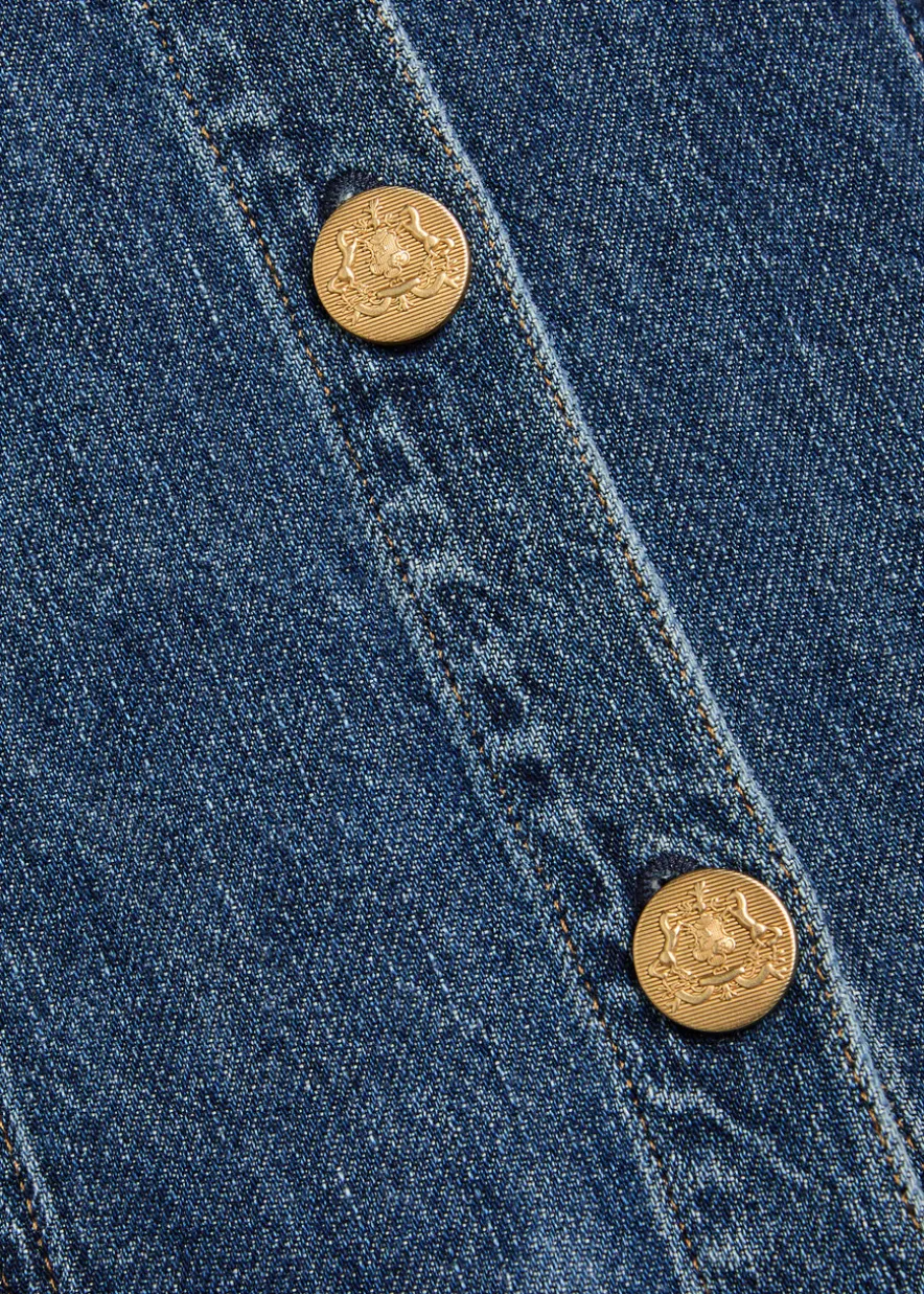 Jamie collared denim mini shirt dress