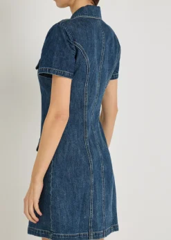 Jamie collared denim mini shirt dress