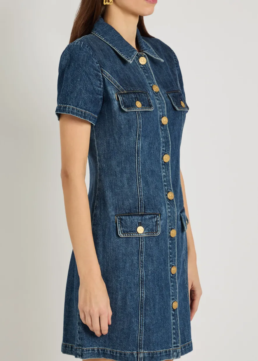 Jamie collared denim mini shirt dress