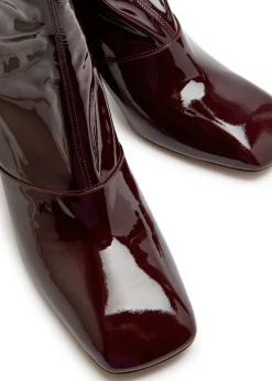 Janis glossed-leather over-the-knee boots