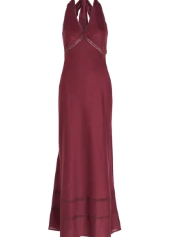 Jasmine halterneck cotton maxi dress