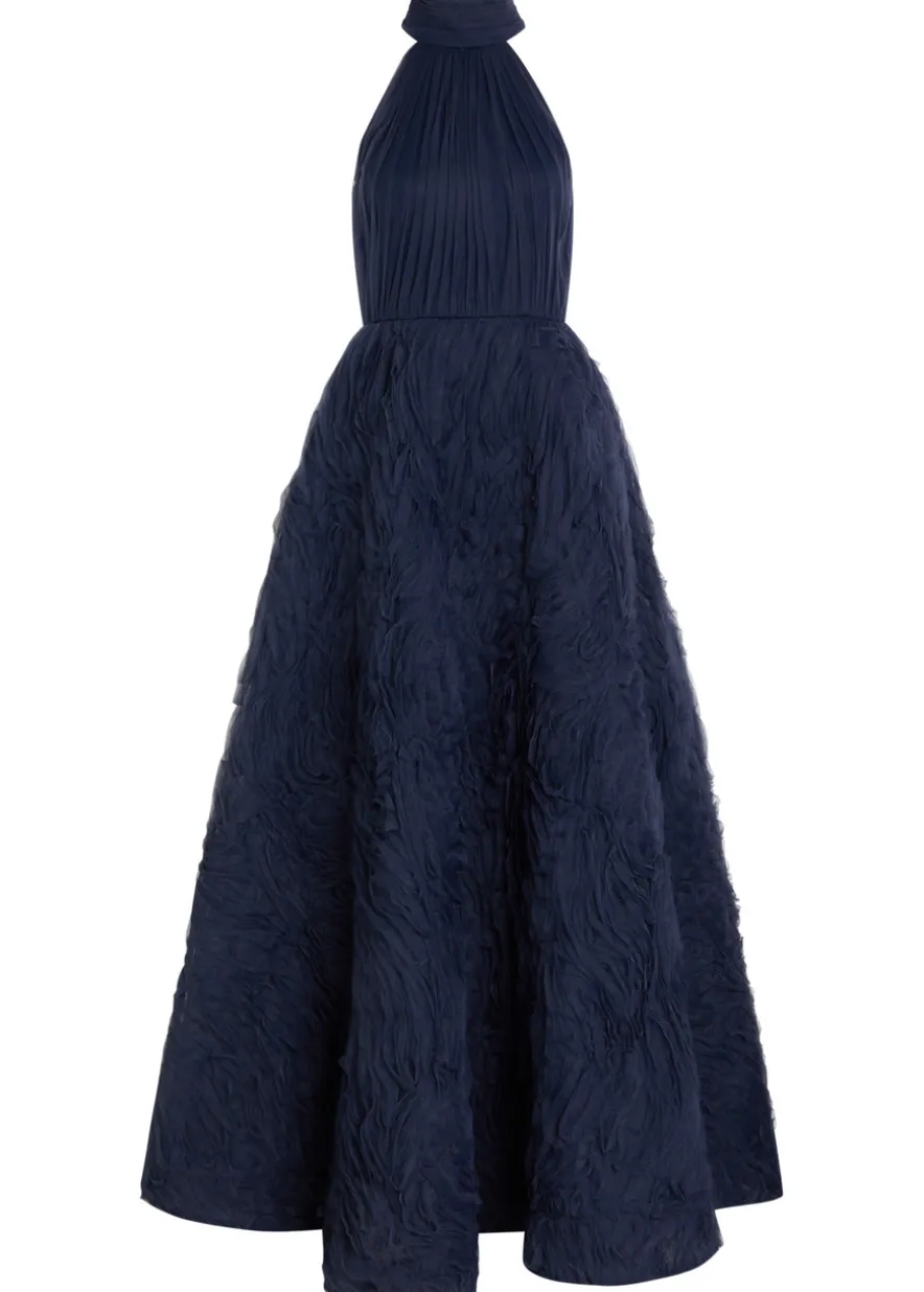 Jasmine ruffled tulle gown