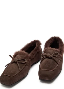 Jasper shearling-lined suede loafers