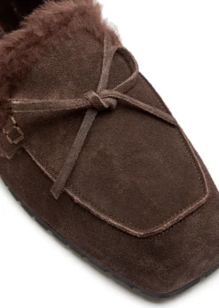 Jasper shearling-lined suede loafers