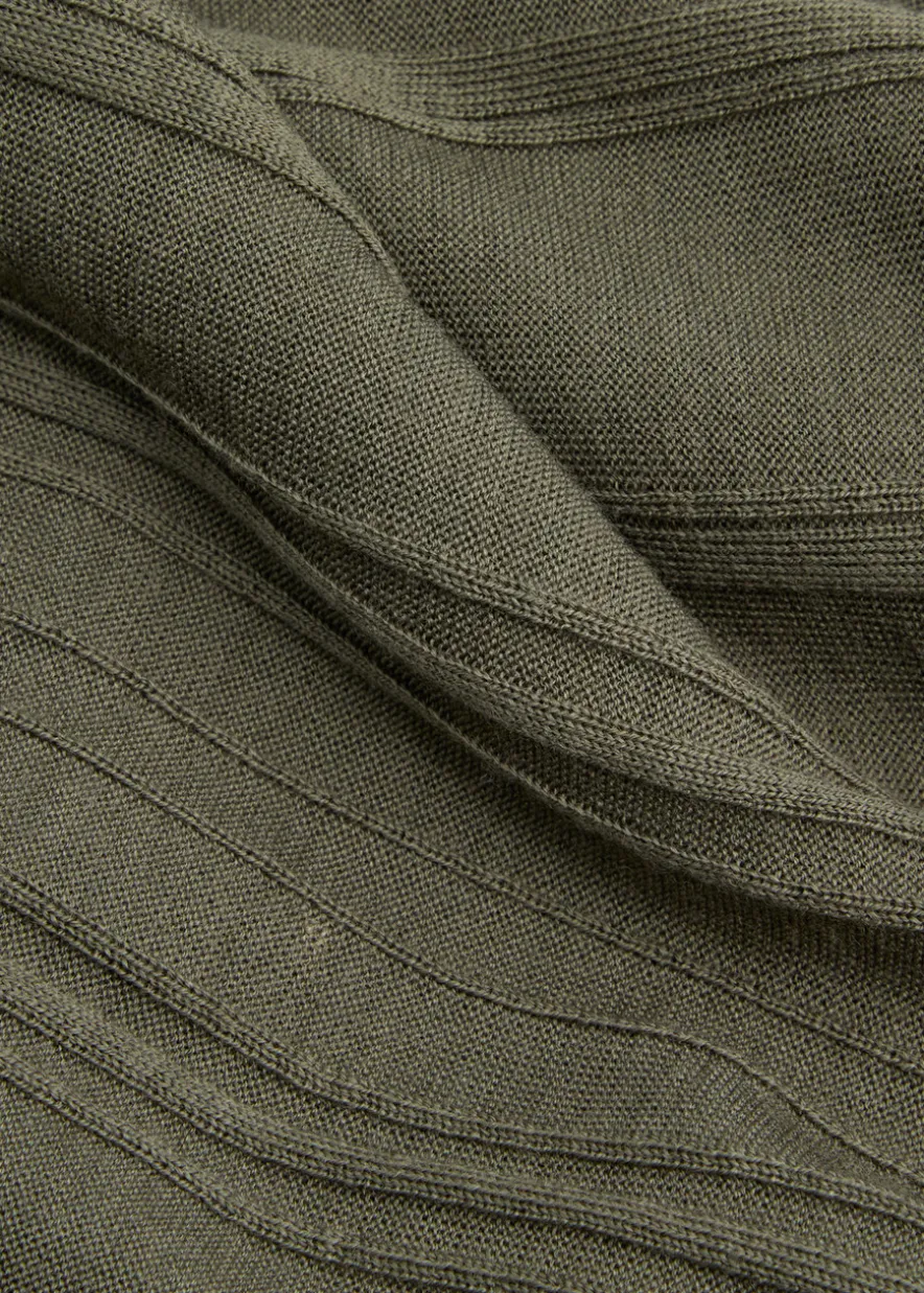 Jaxen ribbed wool polo shirt