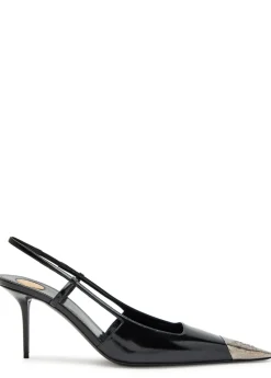 Jeanne 75 patent leather slingback pumps