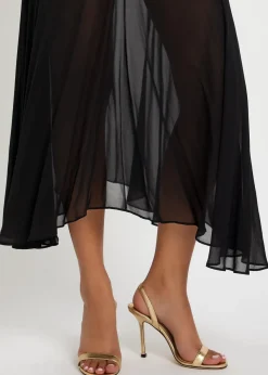 Jenn 100 metallic leather slingback sandals