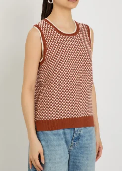 Jenson patterned cotton-knit tank
