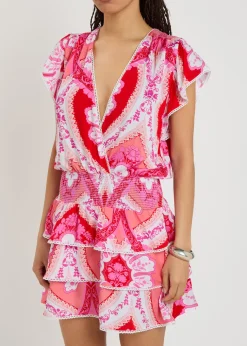 Jess printed woven mini dress