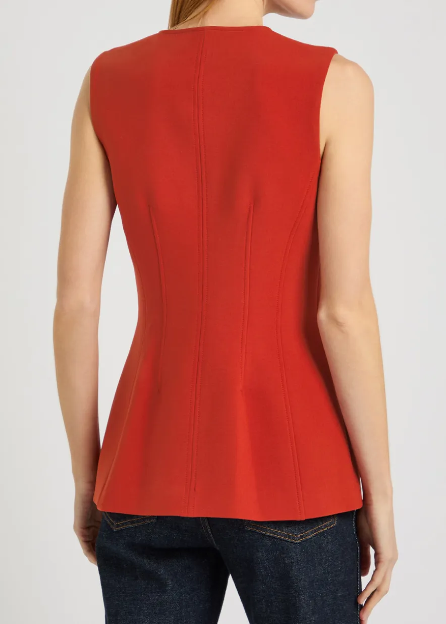 Jessup darted tailored vest